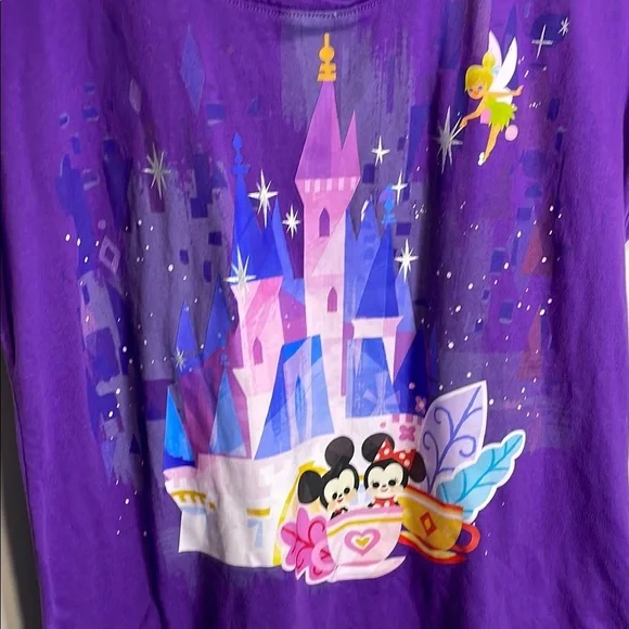 Disney Limited Edition Purple Tee with Fantasy Castle Design - Picture 6 of 8